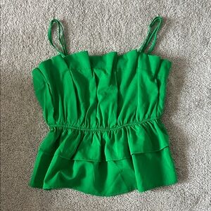 TCEC Vibrant Green Ruffle Camisole